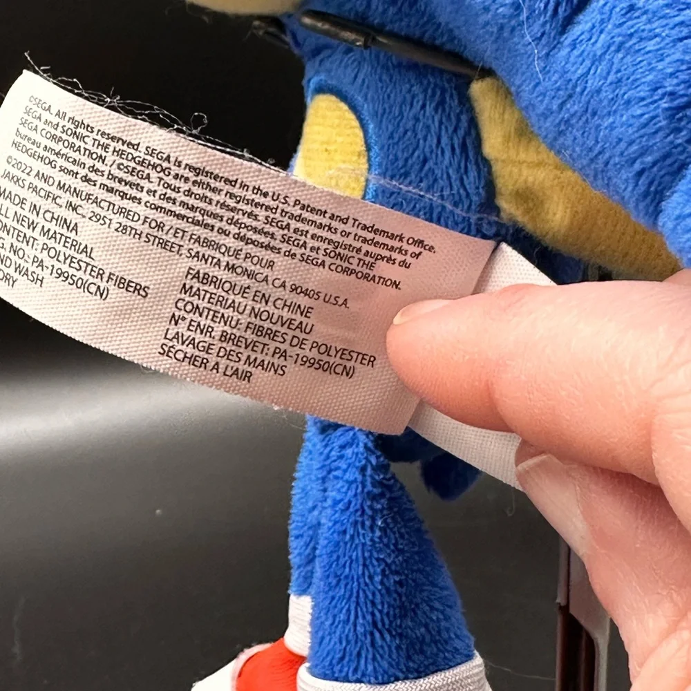 Sega Sonic Hedgehog Plush 30th Anniversary Jakks Pacific Stuffed Animal 9